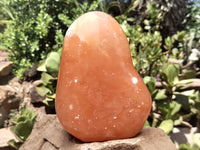 Polished Orange Twist Calcite Standing Free Form x 1 From Madagascar