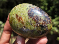 Polished Green Opal Palm Stones x 12 From Antsirabe, Madagascar