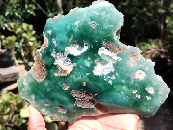 Polished On One Side Emerald Mtorolite Plates x 2 From Mutorashanga, Zimbabwe