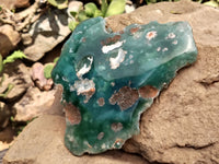 Polished On One Side Emerald Mtorolite Plates x 2 From Mutorashanga, Zimbabwe