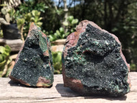 Natural Libethenite Crystals On Dolomite Matrix Specimens x 2 From Shituru, Congo