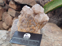 Natural Smokey Phantom Quartz Clusters x 2 From Luena, Congo