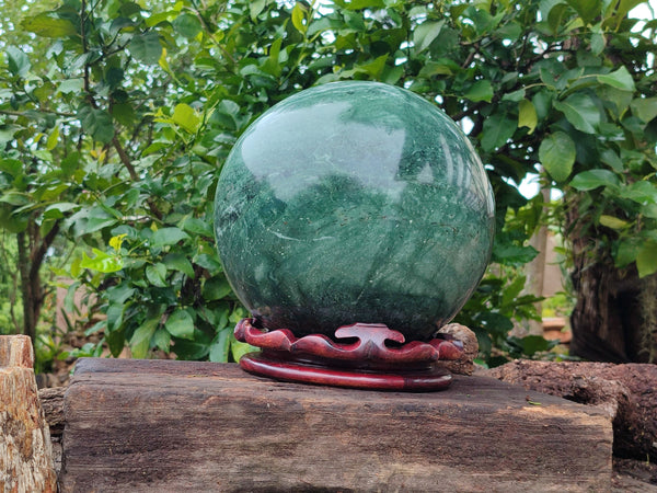 Polished Giant Jadeite Sphere x 1 From China