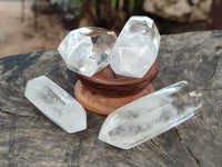 Polished Double Terminated Clear Quartz Crystals x 12 From Madagascar