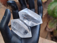 Polished Double Terminated Clear Quartz Crystals x 12 From Madagascar