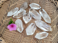 Polished Double Terminated Clear Quartz Crystals x 12 From Madagascar