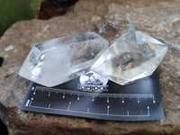 Polished Double Terminated Clear Quartz Crystals x 12 From Madagascar