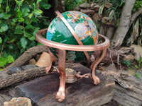 Polished Mixed Gemstone World Globe x 1 From China