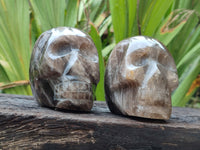 Polished Smokey Quartz Skulls x 2 From Madagascar