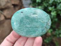 Polished Amazonite Palm Stones x 12 from Madagascar