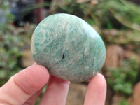 Polished Amazonite Palm Stones x 12 from Madagascar