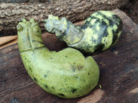 Hand Made Leopard Stone Hippo Carvings x 4 From Zimbabwe