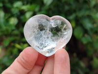 Polished Clear Quartz Gemstone Hearts x 12 From Madagascar