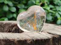 Polished Clear Quartz Gemstone Hearts x 12 From Madagascar