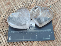 Polished Clear Quartz Gemstone Hearts x 12 From Madagascar