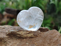 Polished Clear Quartz Gemstone Hearts x 12 From Madagascar