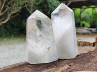 Polished Clear Quartz Crystals x 2 From Madagascar