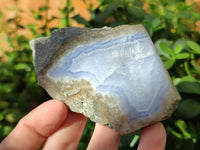 Polished Blue Lace Agate Geodes x 12 From Nsanje, Malawi