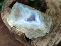 Polished Blue Lace Agate Geodes x 12 From Nsanje, Malawi