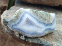 Polished Blue Lace Agate Geodes x 12 From Nsanje, Malawi