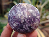 Polished Lepidolite with Pink Rubellite Palm Stones x 24 From Ambatondrazaka, Madagascar