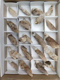 Natural Drusy Quartz Coated Calcite Pseudomorph Specimens x 20 From Alberts Mountain, Lesotho