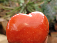 Polished Orange Twist Calcite Gemstone Hearts x 3 From Madagascar