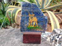 Hand Made Animal Decoupage Stone Slabs x 3 From Southern Africa