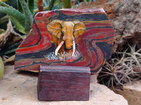 Hand Made Animal Decoupage Stone Slabs x 3 From Southern Africa