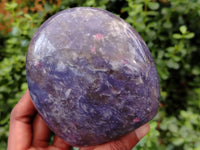 Polished Lepidolite Standing Free Forms x 2 From Ambatondrazaka, Madagascar