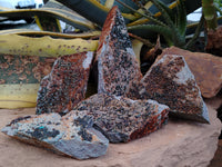 Natural Libethenite Crystals On Dolomite Matrix Specimens x 4 From Shituru, Congo