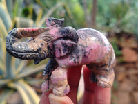 Hand Made Assortment Of Stone Elephant Carvings x 6 From Southern Africa