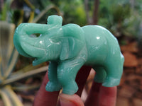 Hand Made Assortment Of Stone Elephant Carvings x 6 From Southern Africa