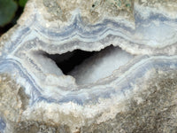 Natural Blue Lace Agate Geode Specimens x 2 From Malawi