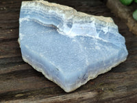 Natural Blue Lace Agate Geode Specimens x 2 From Malawi