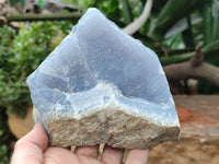 Natural Blue Lace Agate Geode Specimens x 2 From Malawi