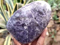 Polished Lepidolite Standing Free Forms x 6 From Ambatondrazaka, Madagascar