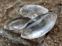 Polished Clear Quartz "Angel Tears" Pendant Pieces x 40 From Madagascar