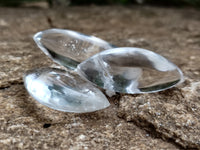 Polished Clear Quartz "Angel Tears" Pendant Pieces x 40 From Madagascar