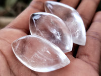 Polished Clear Quartz "Angel Tears" Pendant Pieces x 40 From Madagascar