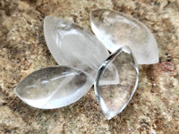 Polished Clear Quartz "Angel Tears" Pendant Pieces x 40 From Madagascar