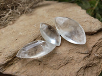 Polished Clear Quartz "Angel Tears" Pendant Pieces x 40 From Madagascar