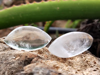 Polished Clear Quartz "Angel Tears" Pendant Pieces x 40 From Madagascar