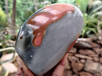 Polished Polychrome Jasper Standing Free Forms x 2 From Mahajanga, Madagascar