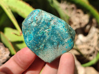 Polished Chrysocolla With Shattuckite and Azurite Free Forms x 12 From Congo