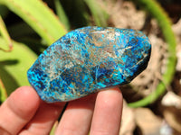 Polished Chrysocolla With Shattuckite and Azurite Free Forms x 12 From Congo