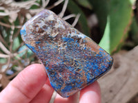 Polished Chrysocolla With Shattuckite and Azurite Free Forms x 12 From Congo