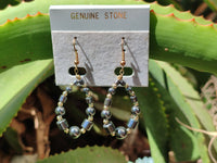 Polished Pair of Hematite Bead Hoop Earrings - sold per Pair - From China