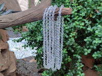 Polished Quartz Crystal Faceted Bead Necklace - Sold Per Item - From Madagascar