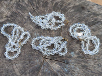 Polished Quartz Crystal Faceted Bead Necklace - Sold Per Item - From Madagascar